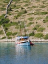 Anchored boat Royalty Free Stock Photo