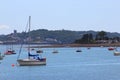 Anchored Boats in Sea Royalty Free Stock Photo