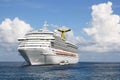 Anchored Cruise Ship Royalty Free Stock Photo