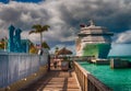 Anchored cruise ship in Key West, FL Royalty Free Stock Photo