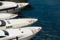 Anchored luxury yachts Royalty Free Stock Photo