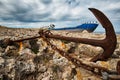 Anchored shipwreck in Malta