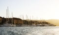 Anchored vessels in Stari grad Hvar Royalty Free Stock Photo