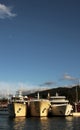 Anchored vessels in Stari grad Hvar Royalty Free Stock Photo