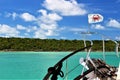 Anchored on the West side of Eleuthera just South of the Glass Window Bridge
