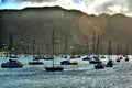 Anchoring at Bequia bay, the carribean Royalty Free Stock Photo