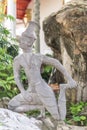 Anchorite stone statue at Wat Pho Royalty Free Stock Photo