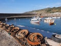 Anchors Along The Wharf At Lyme Regis