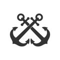 Crossed anchors graphic icon