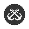 Crossed anchors graphic icon