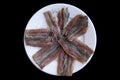 Anchovies with olive oil
