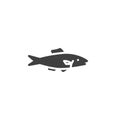 Anchovies seafood vector icon