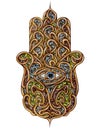 Hamsa ancient religious symbol of Christians Muslims Jews Buddhists provides protection from the negative effects