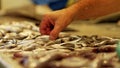 Anchovy from fishmonger in Spain with flies Royalty Free Stock Photo