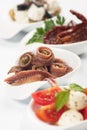 Anchovy rolls served as appetizer Royalty Free Stock Photo