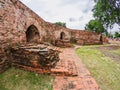 Anciant wall at Pom Phet, Phra Nakhon Si Ayutthaya. Beautiful of historic city at asia