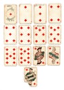 Ancien playing cards diamonds