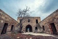 The ancient abandoned Garachi caravanserai, refers to the XIV century, located in Azerbaijan