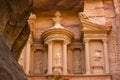 Ancient abandoned rock city of Petra in Jordan Royalty Free Stock Photo