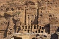 Ancient abandoned rock city of Petra in Jordan Royalty Free Stock Photo