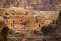 Ancient abandoned rock city of Petra in Jordan Royalty Free Stock Photo