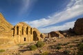 Ancient abandoned rock city of Petra in Jordan Royalty Free Stock Photo