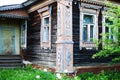 The ancient abandoned wooden house.