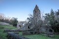 Ancient abbey in ruins, the monastery of Santa Maria in Valle Christi situated in Valle Christi, in Rapallo, Genoa Genova provin