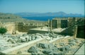 Ancient Acropolis in Rhodes. Lindos city. Greece