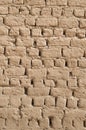 Ancient adobe wall closeup