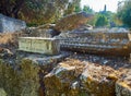 Ancient Agora of Athens with the Acropolis in background. Greece. Royalty Free Stock Photo