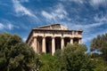 Ancient Agora in Athens, Greece - Temple of Hephaestus or Hephaisteion also Hephesteum or earlier as the Theseum Royalty Free Stock Photo