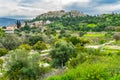 Ancient Agora Stoa Parthenon Acropolis Athens Greece Royalty Free Stock Photo