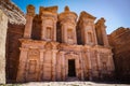 Ancient Al-Dayr Monastery in Petra, Jordan during the daytime