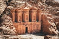 Ancient Al-Dayr Monastery in Petra, Jordan during the daytime