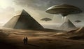 An ancient alien civilization built the Egyptian pyramids for the future Creating using generative AI tools