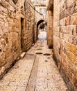 Ancient Alley in Jewish Quarter, Jerusalem Royalty Free Stock Photo