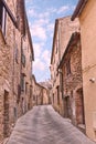 Ancient alley in Volterra, Tuscany, Italy Royalty Free Stock Photo