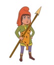 Ancient amazon woman vector cartoon