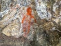 Ancient American Petroglyph Drawn on Rocks