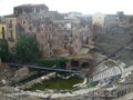 Ancient amphitheater of Catania in Sicily, Italy. 