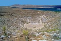 Ancient amphitheatre, Delos island Royalty Free Stock Photo