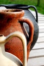 Ancient amphora end pots Royalty Free Stock Photo