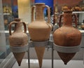 Ancient amphora held in the British Museum from the island of Cyprus Royalty Free Stock Photo