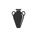 Ancient amphora isolated vector illustration. Antique Greece vase design