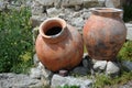 Ancient Amphorae in Nesebar Royalty Free Stock Photo