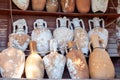Ancient amphorae raised from the seabed - rare historical finds Royalty Free Stock Photo