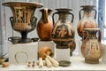 Ancient amphoras of the museum at the Roman ruins in Egnazia