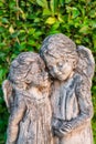 Ancient Angel Statues in the Forest Royalty Free Stock Photo