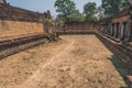 Ancient Angkor Wat Ruins Panorama. Siem Reap, Cambodia